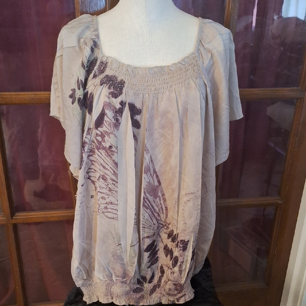 Christopher Banks Women's Butterfly Print Top